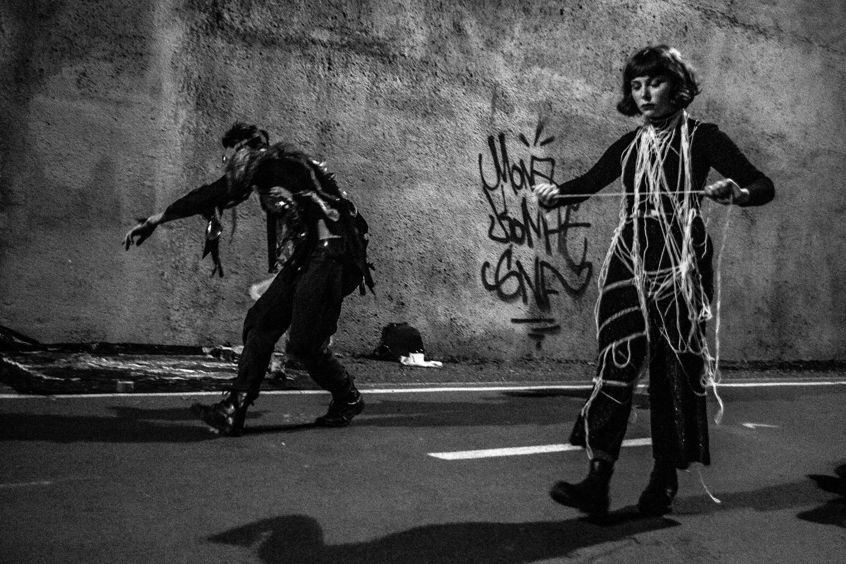 Yeva Kupchenko and Sasha Honigman performing at Tunnel Vision(s)